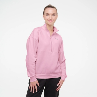 Puma dámska mikina so zipsom na golieri ružová