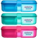 Sistema Кутия за закуски Sistema Lunch Ribbon с разделители и контейнер за кисело мляко 1.1 л, микс цветове