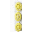 Veľkonočné vajíčko žlté na zavesenie 3 ks 9,5x7 cm