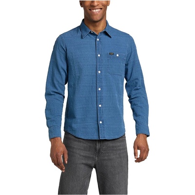 Lee Риза с дълъг ръкав Lee Sure Long Sleeve Shirt - Blue