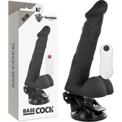 Гъвкав вибратор с вакуумна основа, 12 режима, 20см. - Basecock Bendable 3 (D-223016)