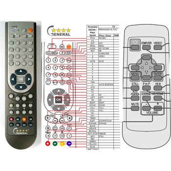 General MITSUBISHI XL1XU - съвместимо дистанционно управление на марката General (XL1XU)