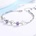 Silenti Jewelry Сребърна гривна "Детелина" - Лилав