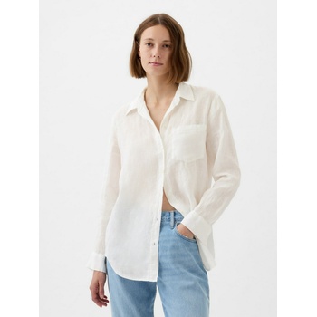 GAP Ленена риза GAP GAP | Byal | ЖЕНИ | XL