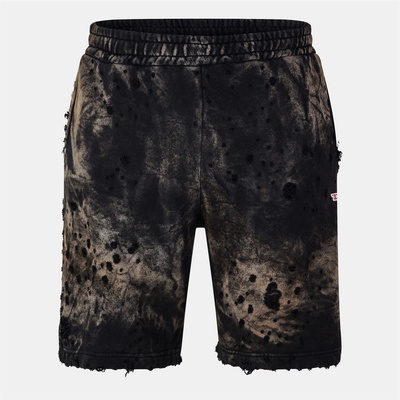 Diesel Къси панталони Diesel Extreme Distressed Acid Wash Shorts - Black Black