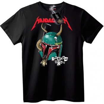 NOONEBRAND Тениска Mandalorian повреден броня - 2XL, White