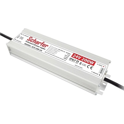 Ledshopik LED zdroj Scharfer SCH-200-24V 24V 200W 8,33A IP67 7 let záruka