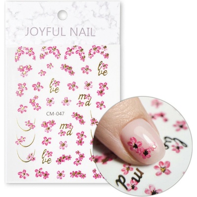 Joyful Nail Nálepky na nechty French Flowers CM 047