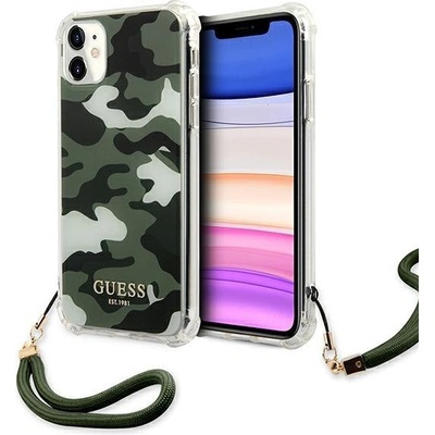 GUESS Калъф за телефон Guess GUHCN61KSARKA Camo Collection за Apple iPhone 11, бежов (GUE001334)