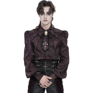 Devil fashion мъжка риза DEVIL FASHION - Gothic - винена - SHT15402