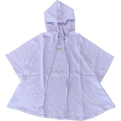 Mušelínové plážové pončo s kapucí Monkey Mum® Fialka