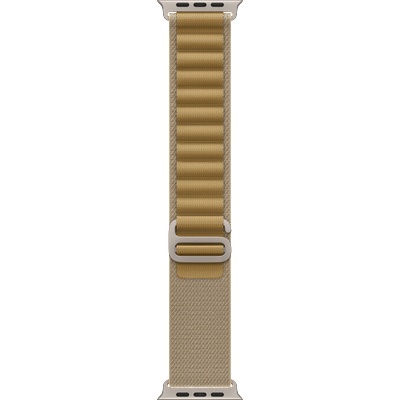 Apple Каишка от Apple - 49 мм Tan Alpine Loop - Small - Natural Titanium Finish (MXN13ZM/A)