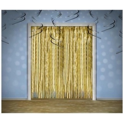 Party Deco Zlatý party závěs 90 x 250 cm – Zboží Dáma