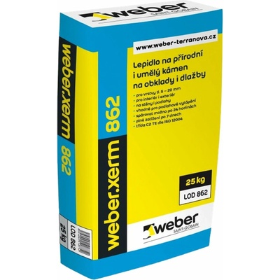 Weber weberxerm 862 biele lepidlo na kameň a dlažbu 25 kg