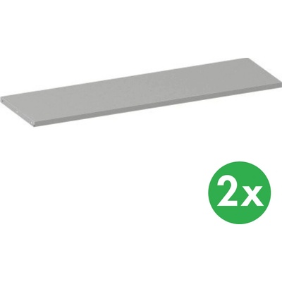 Kovona Prídavná polica ku kovovým skriniam, 1200 x 400 mm, sivá, 2 ks