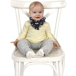 Sevibaby Бебешки лигавник - бандан шал 2 в 1 Цвят СИВА (360-4)