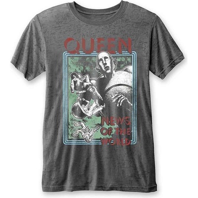 Queen News of the World Burnout Charcoal Grey M Риза (QUBO02MC02)