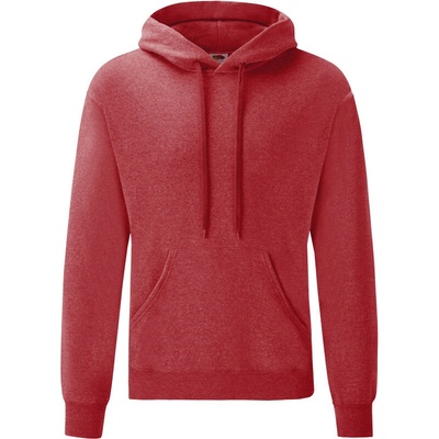 Fruit of the Loom Classic Hooded Sweat heather red