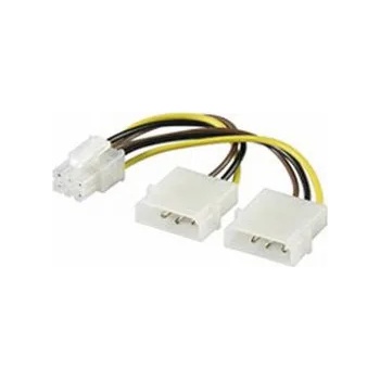 OEM 2 бр. адаптер Molex Power 4pin - Power 6pin M/F XFYKABTAPPCIE6 (XFYKABTAPPCIE6)
