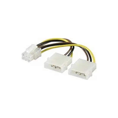OEM 2 бр. адаптер Molex Power 4pin - Power 6pin M/F XFYKABTAPPCIE6 (XFYKABTAPPCIE6)