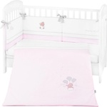 KikkaBoo Бебешки спален комплект с бродерия 2 части EU style 60/120 Dream Big Pink