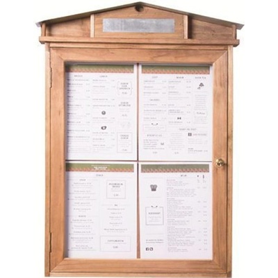 Securit Rustic Osvětlená menu vitrína nástěnná 4x A4 – Zboží Živě