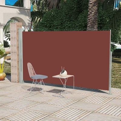 vidaXL zaťahovacia bočná markíza na terasu 160 x 300 cm hnedá