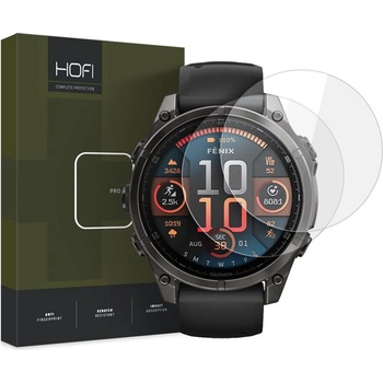 Hofi 2 броя стъклени протектори FULL GLUE за Garmin Fenix 8 (51mm) от Hofi Glass Pro+ 2-Pack - Прозрачни (5906302372928)