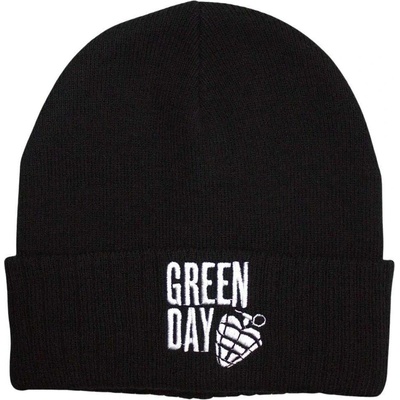 Green Day шапка Stacked Logo & Grenade Black (GDBEAN06B)