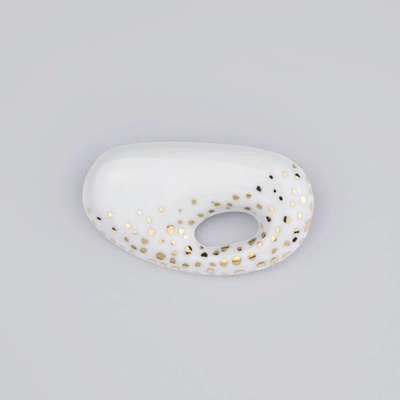 StehlikDesign brož Kamínek Stone gold Minimal 01 pozlacený 0193