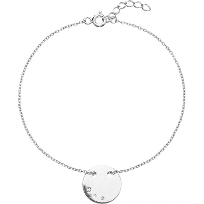Evolution Group stříbrný náramek s krystaly Swarovski bílý 33100.1