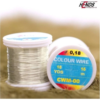 Hends kroužkovací drátek Colour Wire 0,09mm 21,6m Stříbrná
