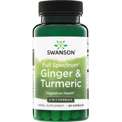 Swanson Ginger a Turmeric 60 kapslí
