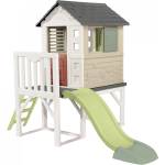 Smoby Детска къща Smoby с пързалка 150 см и веранда за двор - градинска къщичка 2+