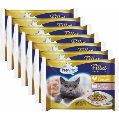 PreVital Fillet Selection kura morka v želé 28 x 85 g