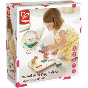 Hape Дървен звуков пъзел, Hape, Животни, 6 части (H8536)