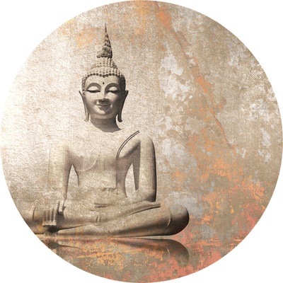 AG Design CR3202 Samolepicí vliesová fototapeta Budha rozměry 70 x 70 cm