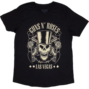 Guns N' Roses Top Hat, Skull & Pistols Las Vegas Black M Дамски Риза (GNRTS37LB02)