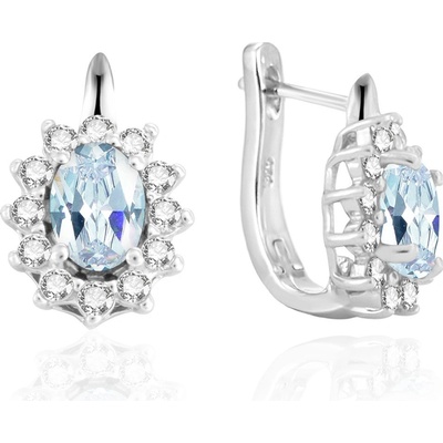 Beneto Exclusive strieborné náušnice s topazmi TOPAGUP2720