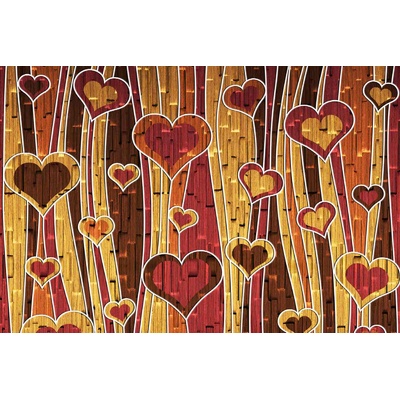 DIMEX ART Флизелинов фототапет романтични сърца 375 x 250 см