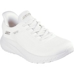 Skechers Дамски маратонки Skechers Womens Engineered Knitted Bungee Slip-On Runners - White