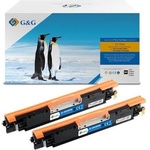 NINESTAR КОМПЛЕКТ 2 УНИВЕРСАЛНИ КАСЕТИ ЗА HP Color Laserjet CP1025/1025NW/ /126A/ / CANON CRG-729BK (CRG729BK) - Black - twin pack - CE310A - PN NT-CH310BK2P - G&G (NT-CH310BK2P)