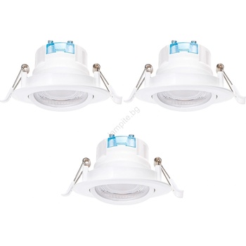 Aigostar - Комплект от 3 вградени LED осветителни тела, LED/5W/230V, 6500K, Ø 8, 5 см, бели (AI2039)