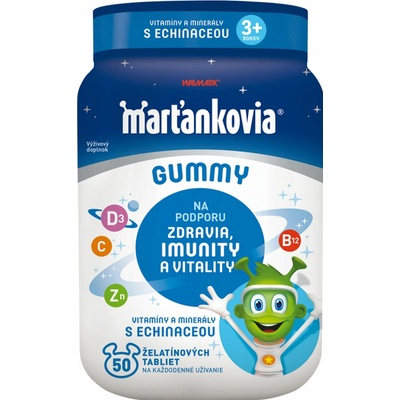 Walmark Marťankovia GUMMY s Echinaceou Jahoda a čerešňa 50 želatínových tabliet