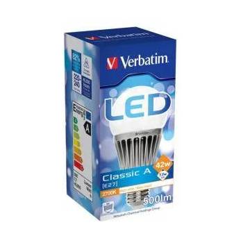 Verbatim LED крушка Verbatim Classic A, E27, 7.7W, 2700K, 500LM, 220 Degree DIM, 52225