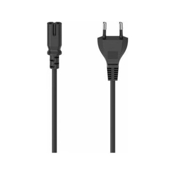 Hama Захранващ кабел HAMA, Euro-plug, IEC C7, 2 pin, 1.5 м, AC конектор C7, Блистерна опаковка, Черен, HAMA-223273