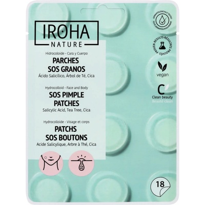 IROHA SOS náplasti na akné 18 ks