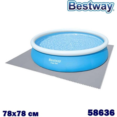 Bestway Подложка за басейн тип пъзел, 78x78x0.4 см, Bestway 58636 FlowClear, 9 части (58636)
