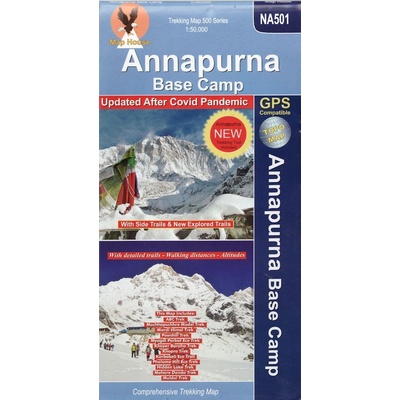 Annapurna Base Camp from Pokhara - turistická mapa