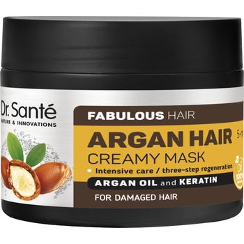 Dr. Santé Arganový olej a keratín krémová maska pre poškodené vlasy 300 ml